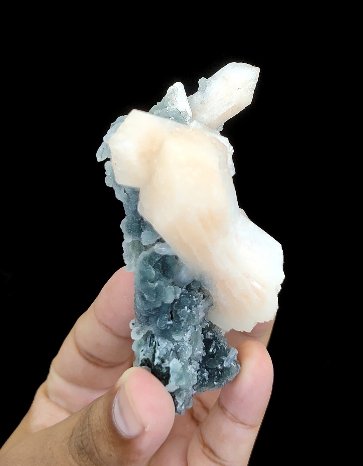 Natural Bow Tie Stilbite On Chalcedony Minerals #113