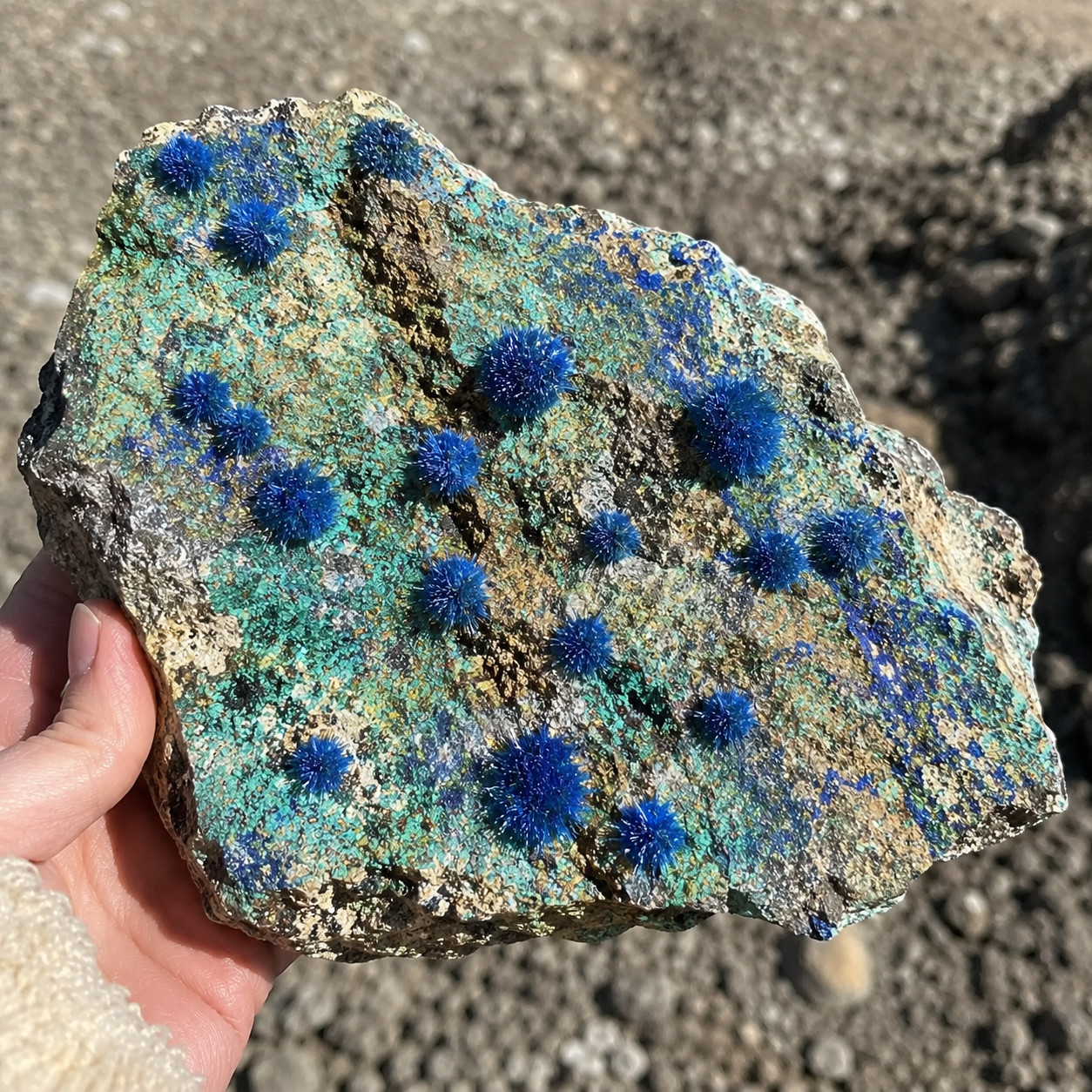 Raw Rough Dandelion Zeolite Cluster Blue Cave Quartz Crystal Specimen Decoration