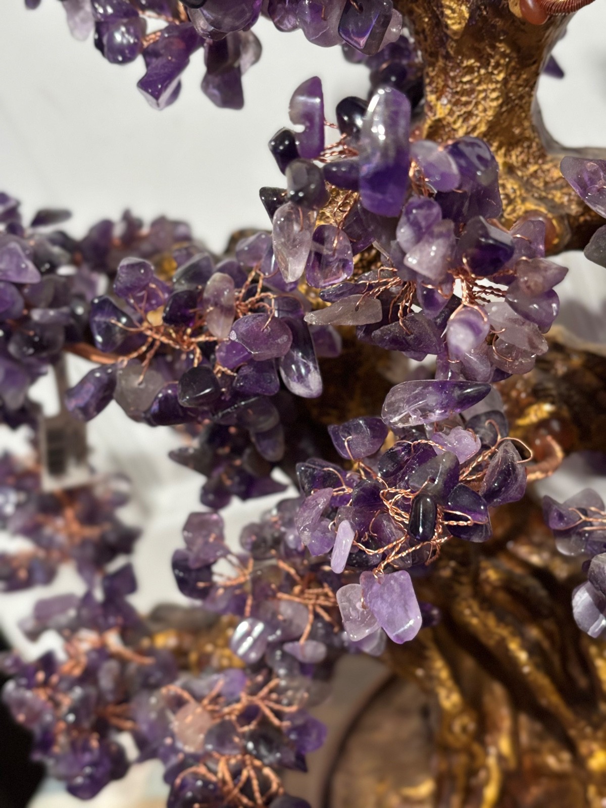KALIFANO Natural Amethyst (1,251 Gemstone Count) Chakra Crystal Tree with Healin