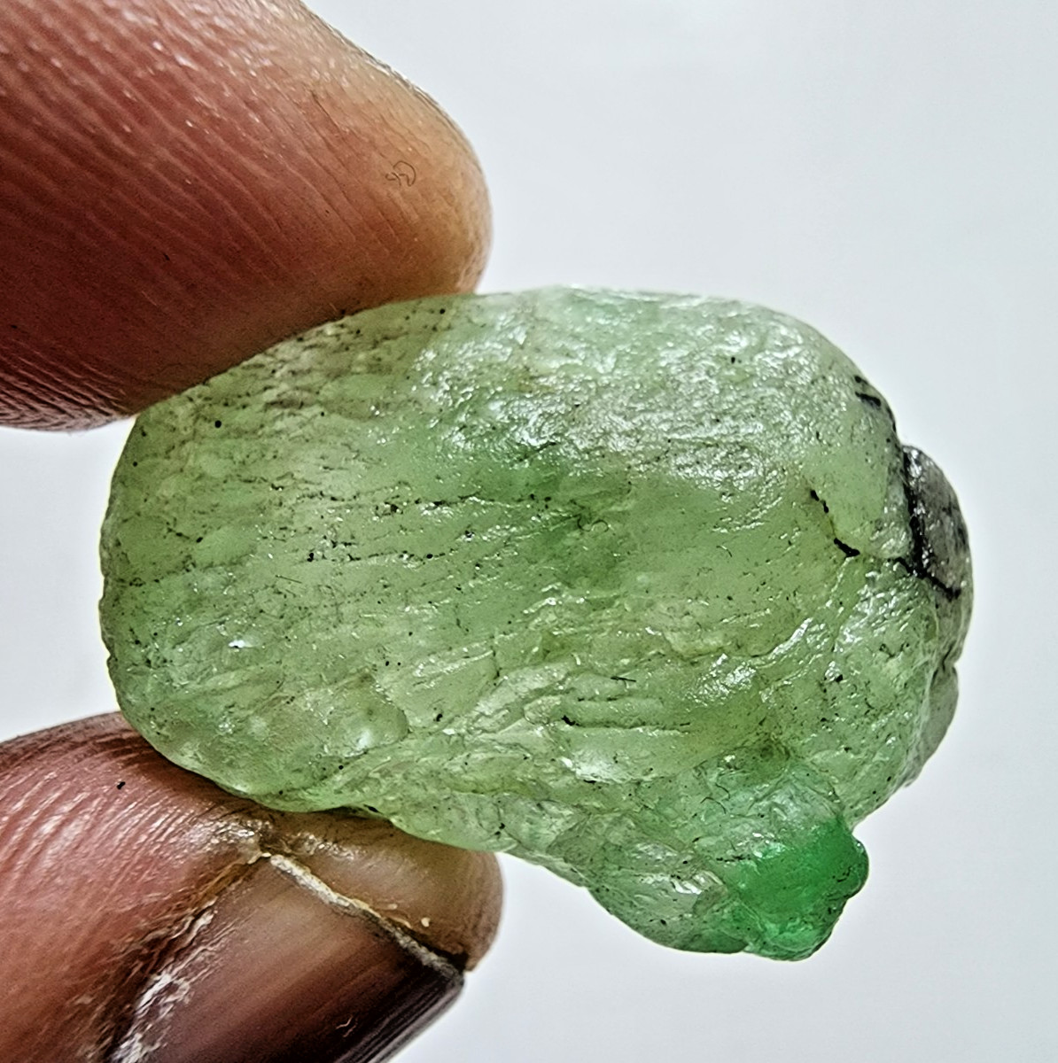 54.20 Ct Wonderful Tsavorite Garnet Rough Green Untreated Crystal Jewelry Making