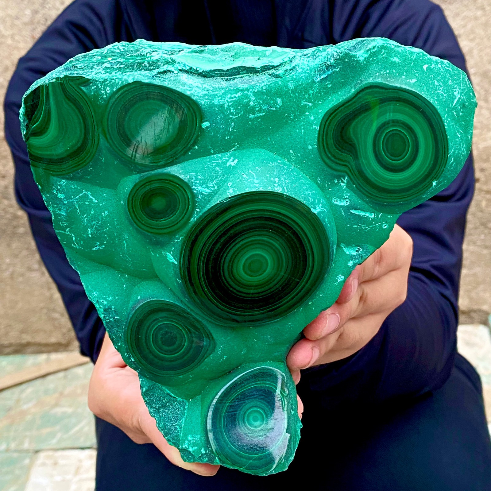 5.3LB Natural tortoise Malachite transparent cluster coarse mineral sample