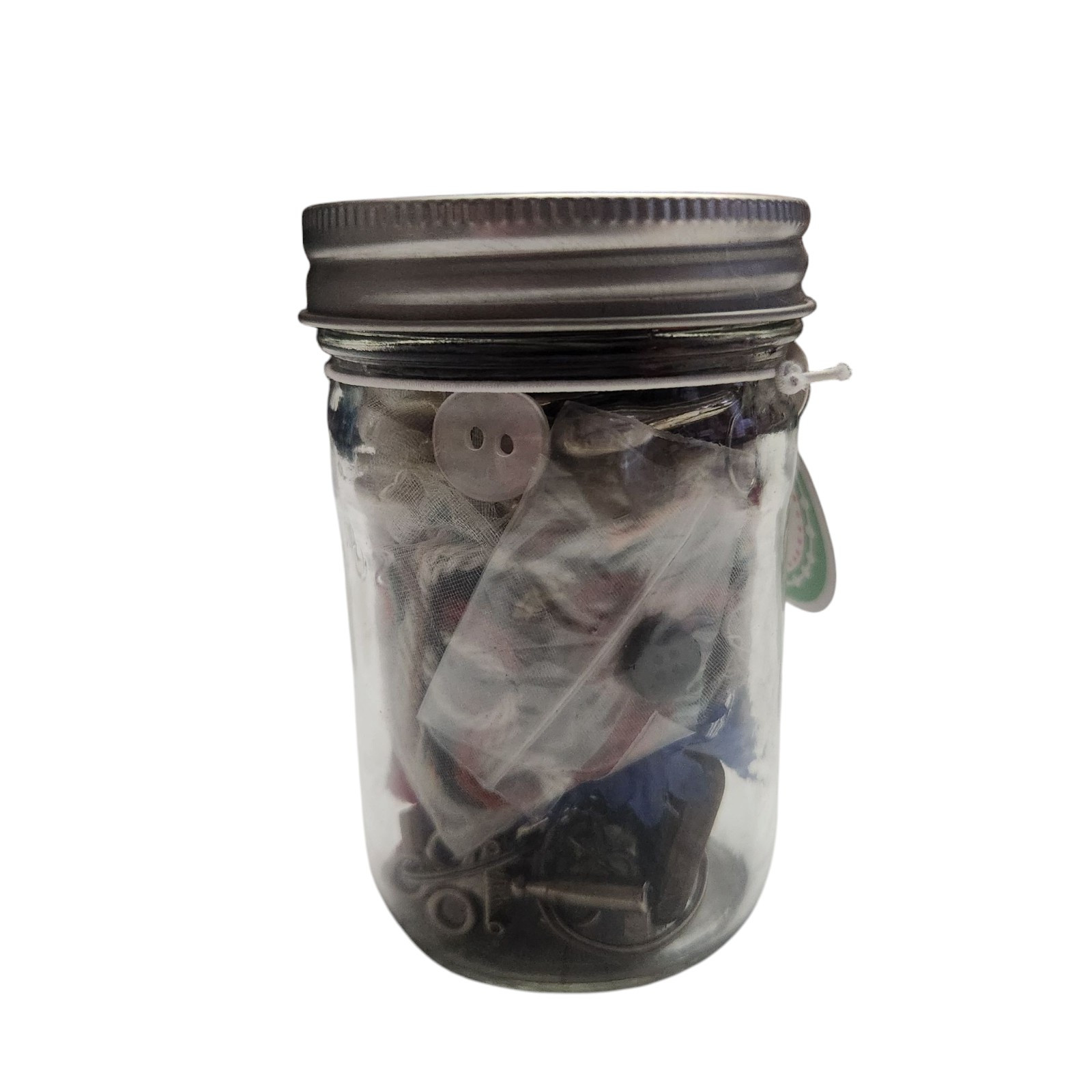 Crow Core Vintage Hand Picked Unique Craft and Trinket Treasures In Glass Jar