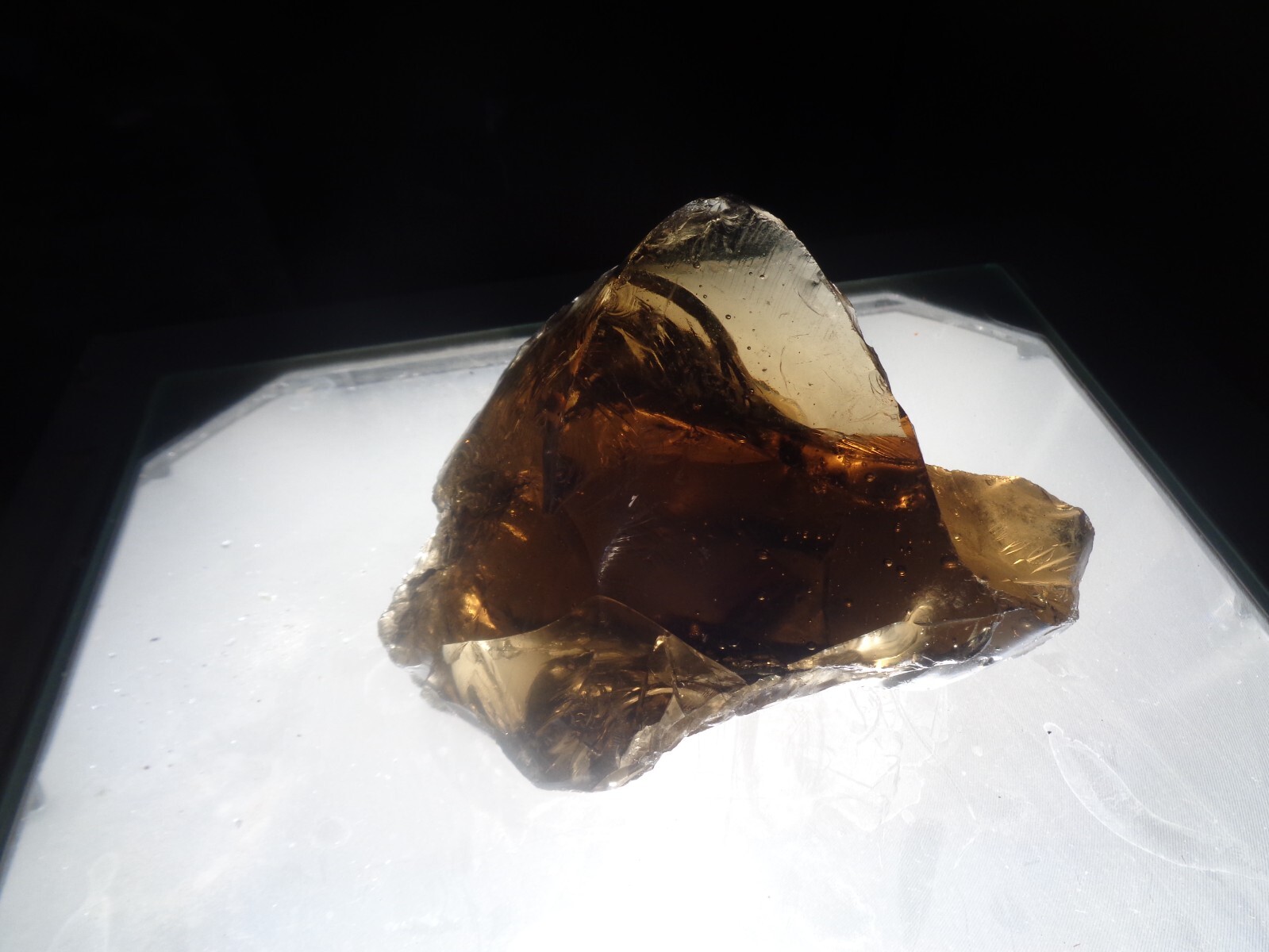 Andara Crystal Glass Clear Power of Gold 750 Grams D45 Monatomic