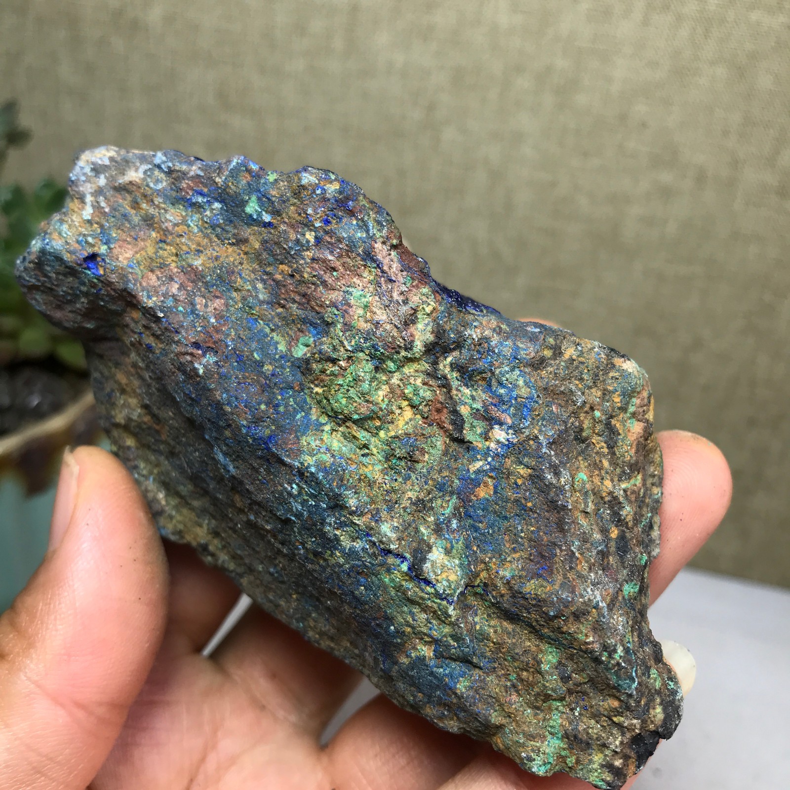 226g Natural Azurite Malachite gemstone Rough original Crystal Specimen A4639
