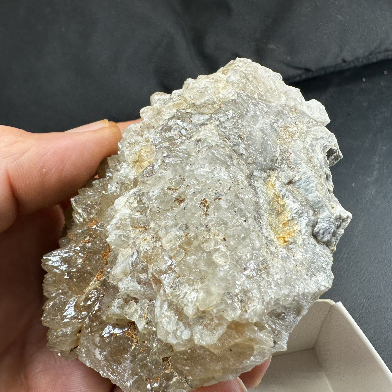 Lot of 5 Quartz Crystal Druse Clusters on Lace Agate | Missouri
