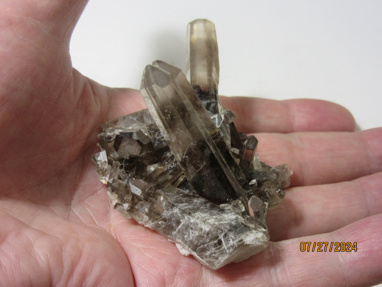 Smokey Quartz Crystal Point 3 1/4″ Cluster 2.12 oz. Collectible SQPCC-2.12-10