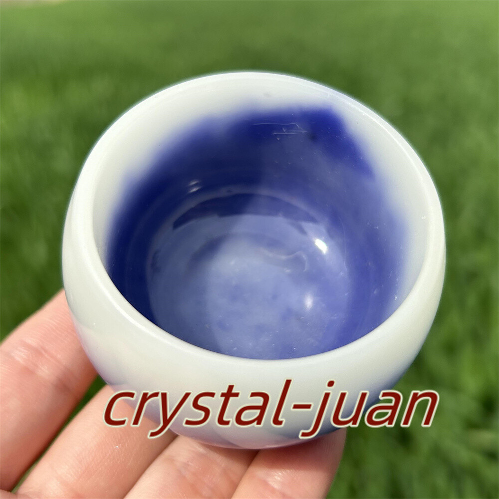 2.5″+ Purple Luminous Stone Cup Red Agate Crystal Bowl Mineral Specimen 1pc