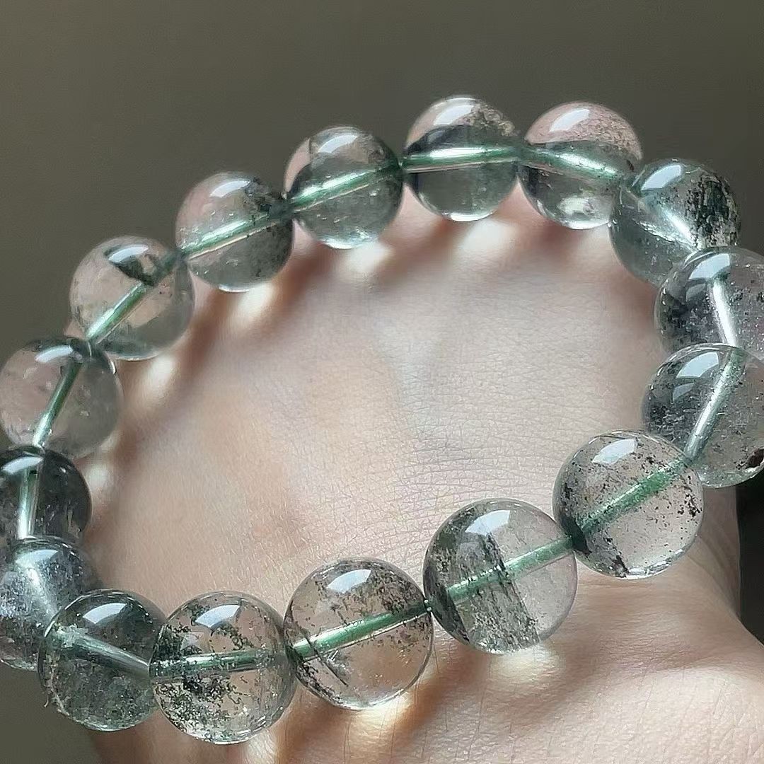 Natural Green Phantom Crystal Quartz Bracelet Adult Collectibles