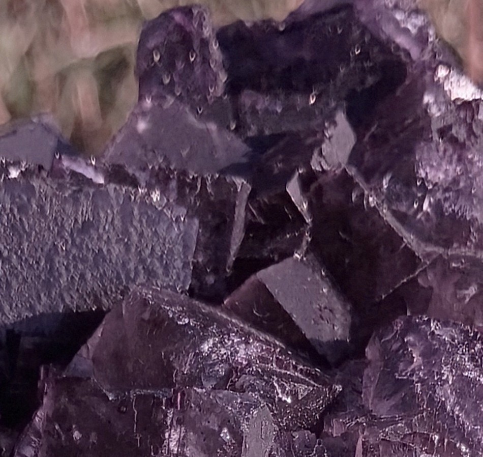 Very Large Purple Fluorite Crystal Cluster Display Specimen