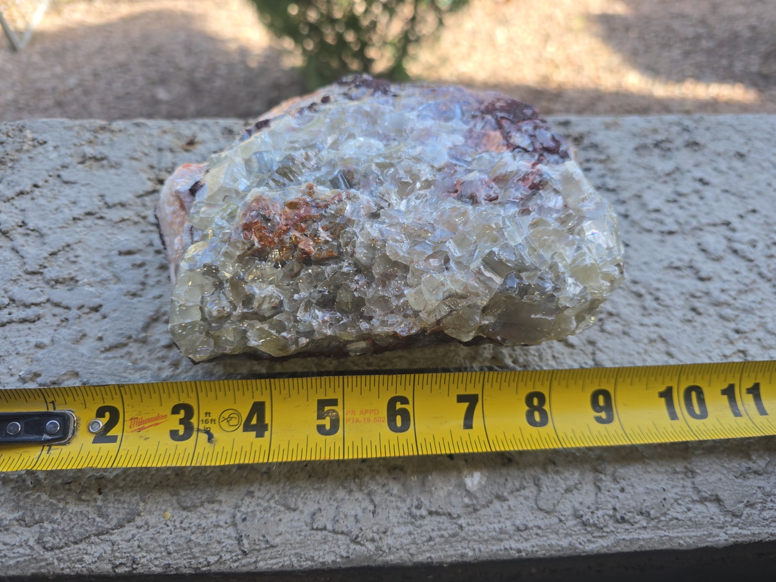 Natural Quartz Crystal Cluster Banded Agate Matrix 9in 10lb Mineral Specimen