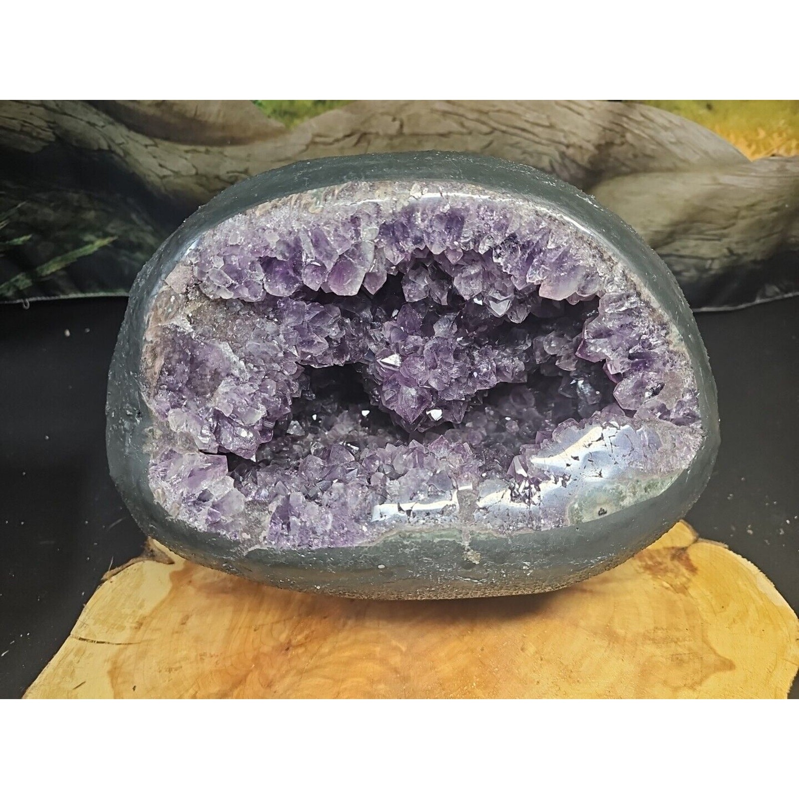21.7LB Natural Amethyst geode quartz cluster crystal mineral specimen healing –