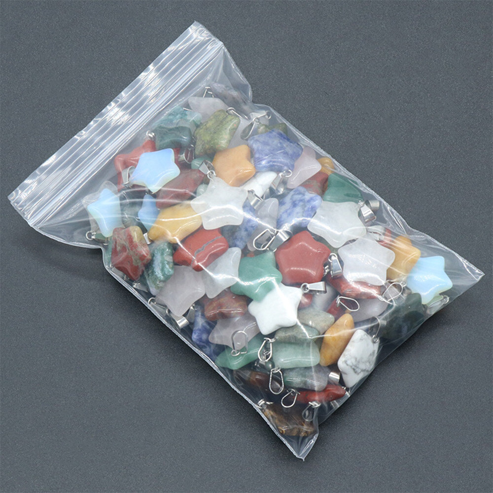 20mm Crystal Star shape Pendant Beads for Jewelry Making Necklace Charm Healing
