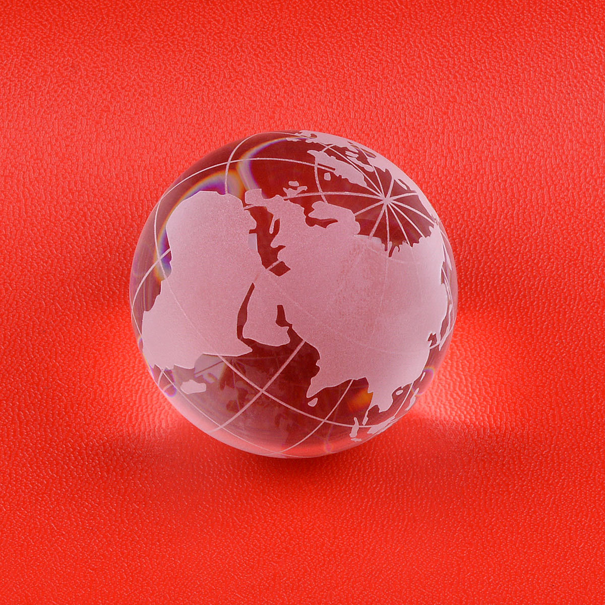 LONGWIN Crystal World Globe Frosted Glass Ball Photography Props 50mm