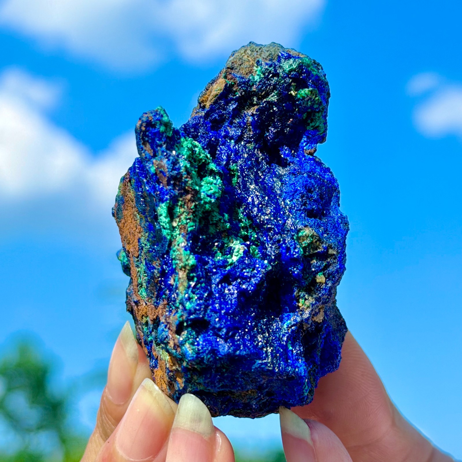 181G BEST NATURAL Azurite/Malachite Crystal Quartz Minerals Specimens