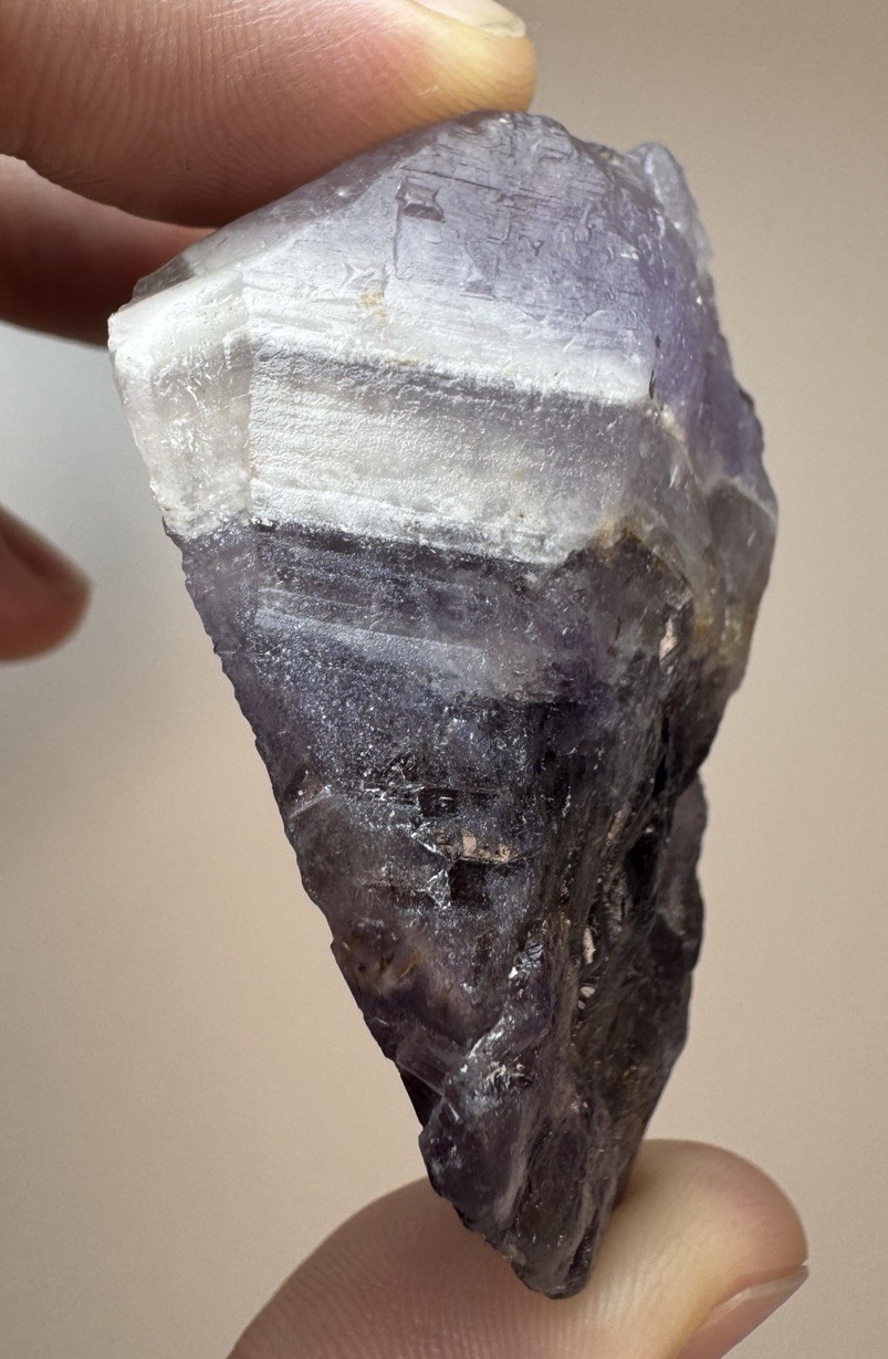 Boreal Amethyst Crystal Auralite23 Natural Phantom Reveal On Polished Face