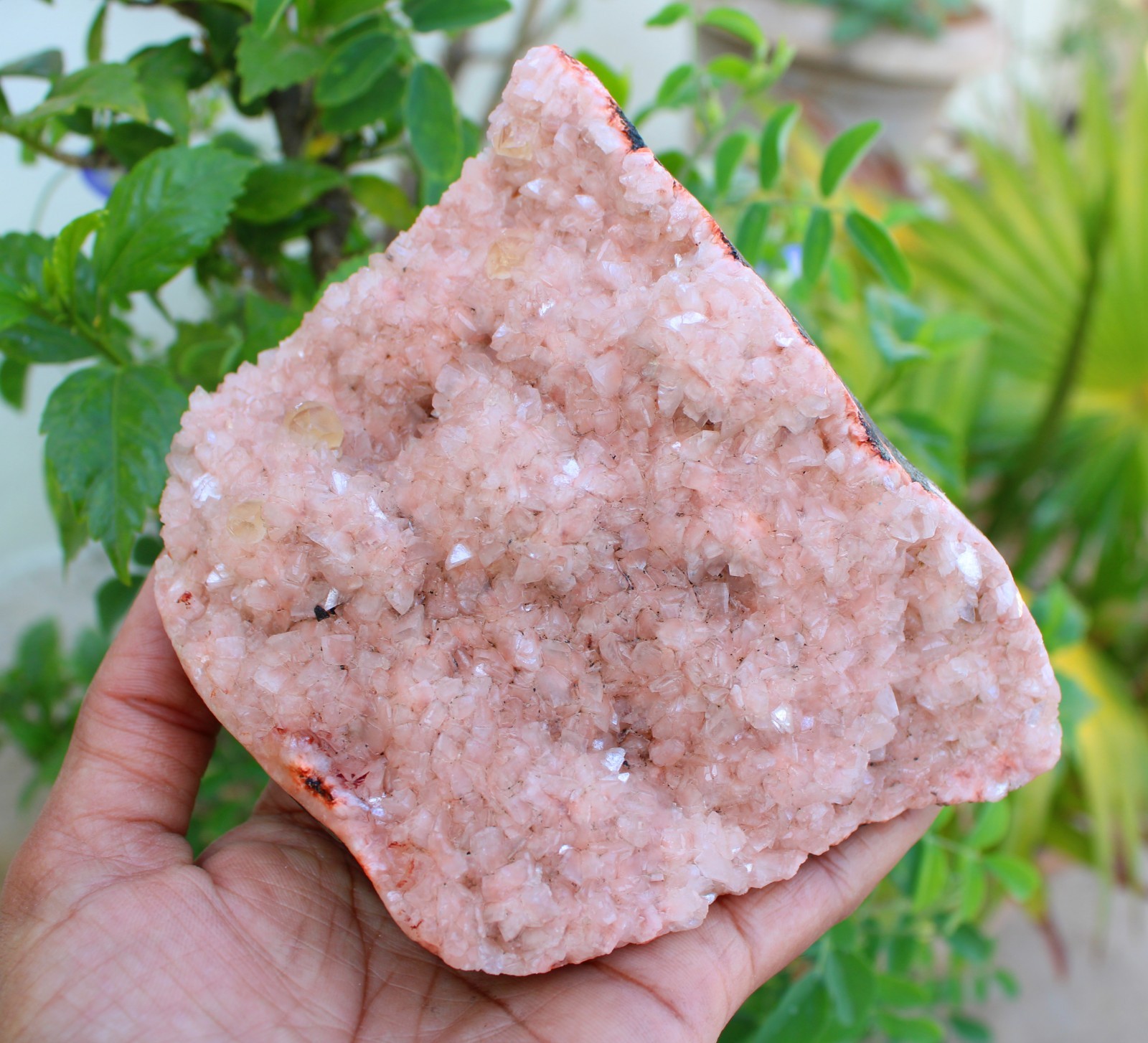 CALCITE CRYSTALS ON HEULANDITE MATRIX MINERALS SPECIMEN #A43