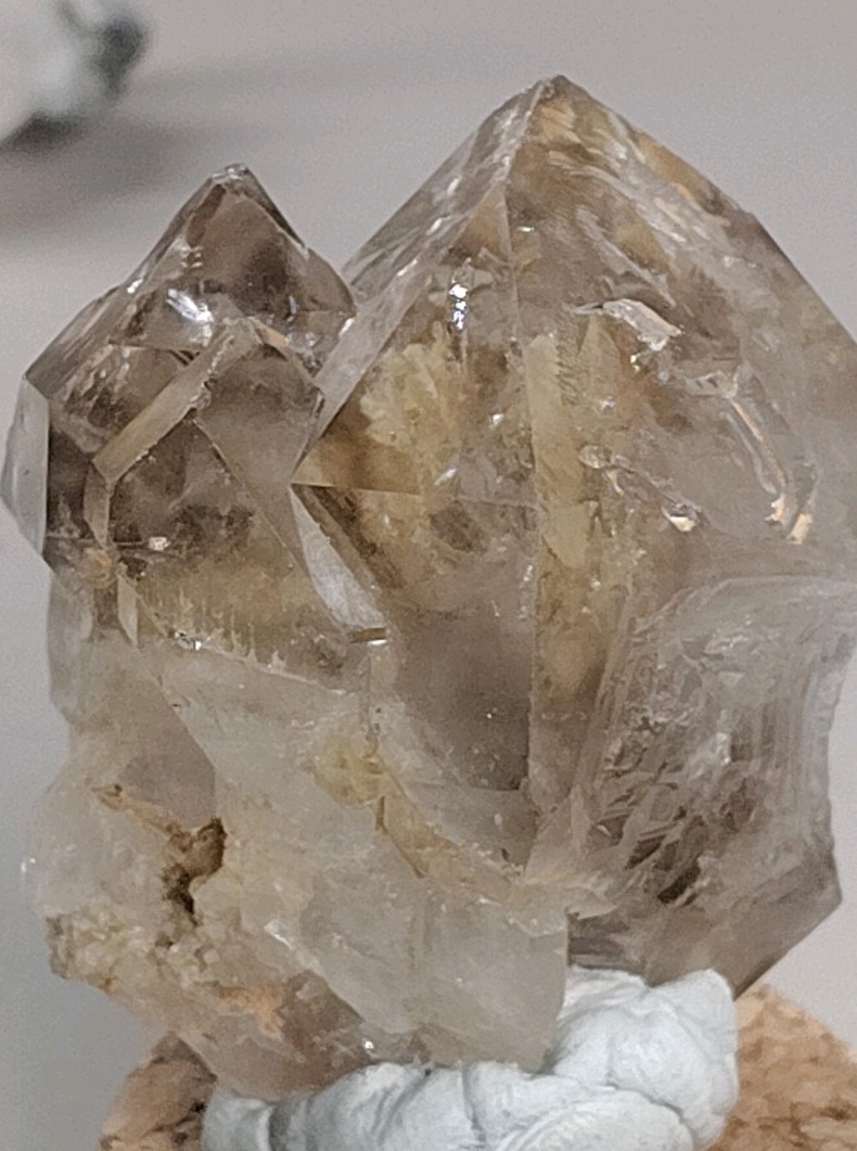 5cm Multi-Enhydro Smoky Citrine 2+Mobile Bubbles Brazilian Skeletal Quartz