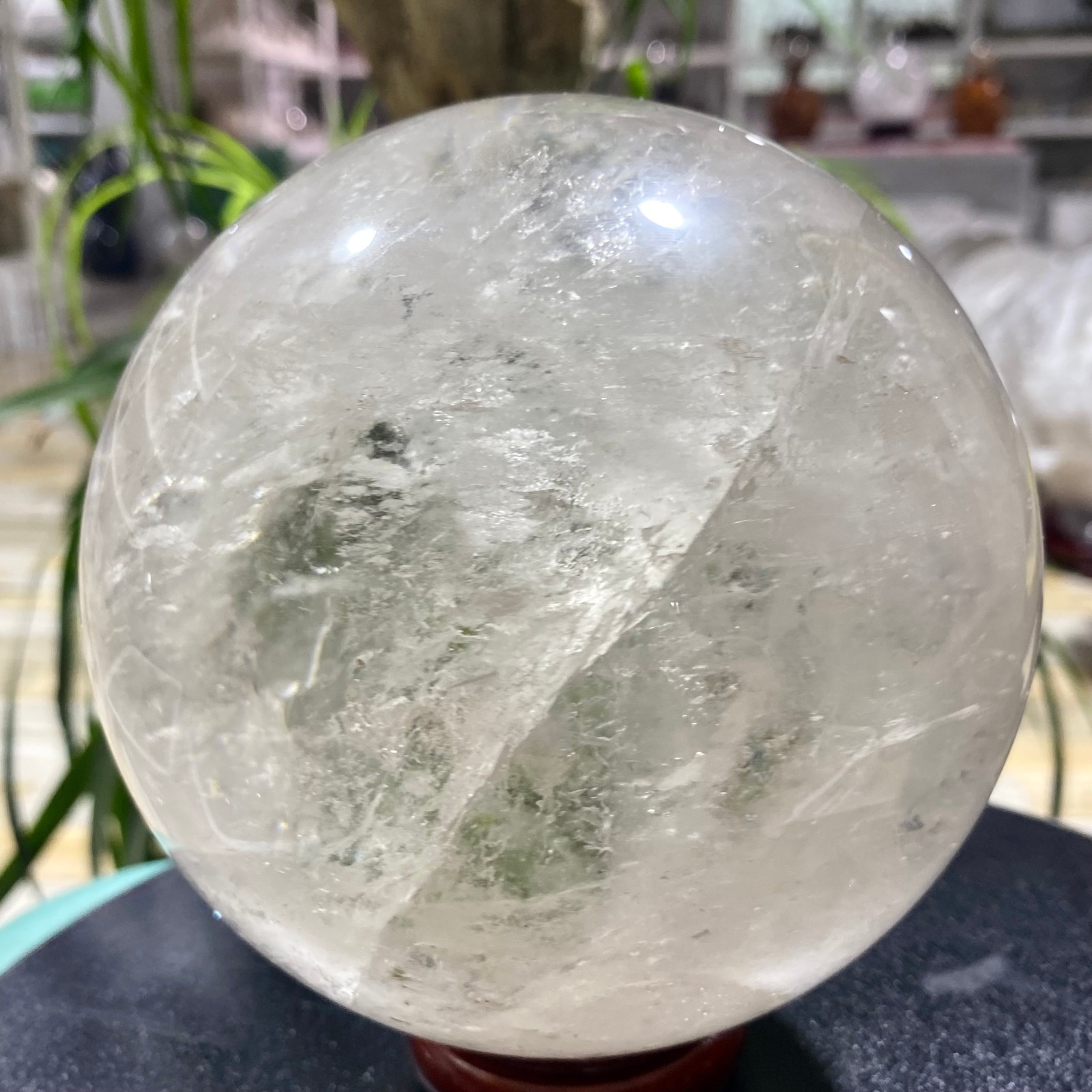 6.63LB Naturalwhite crystal transparent quartz crystal ball Reiki repair