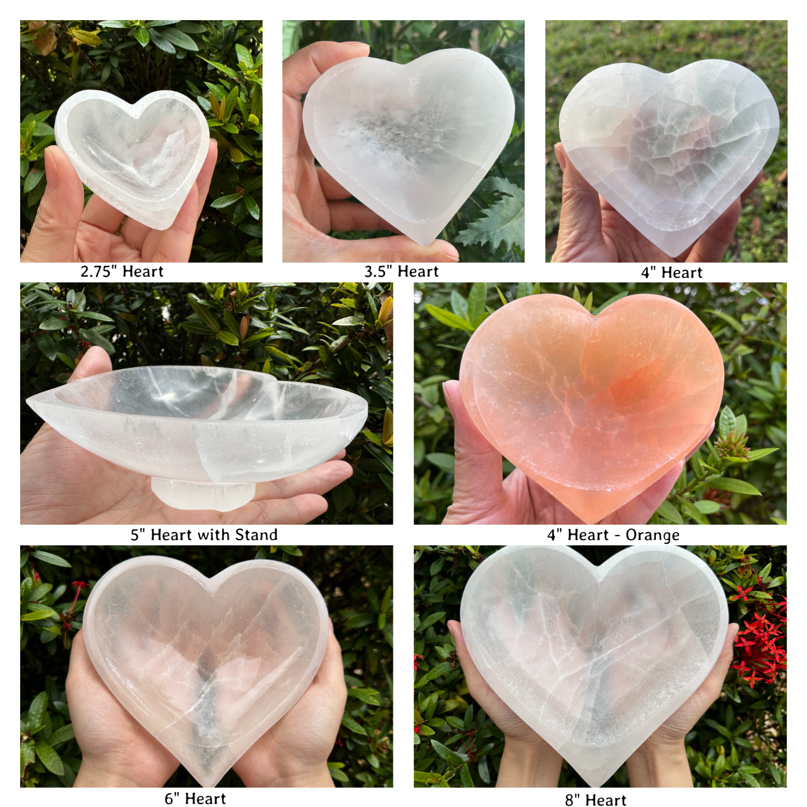 Gemstone Carved SELENITE Crystal Polished Charging Bowl, Pick Your desired Shape