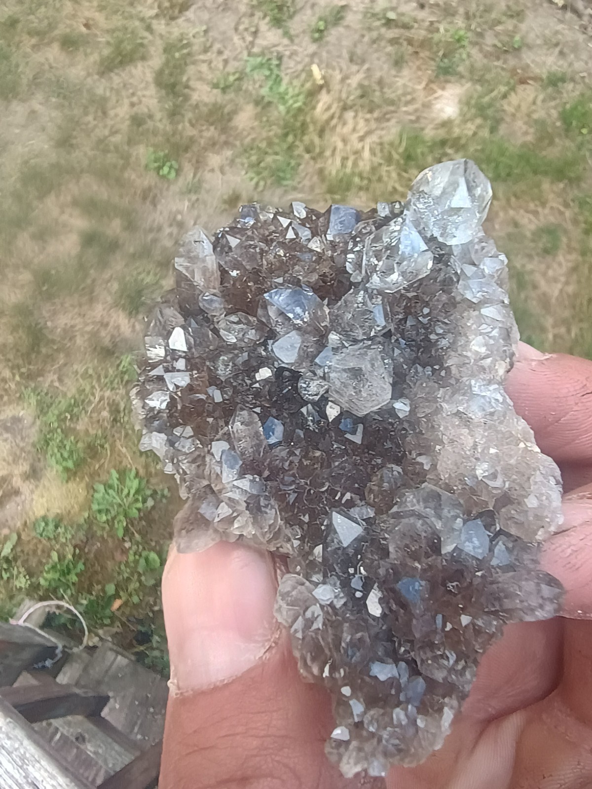 Herkimer 💎Perchers On 🖤 Smokey Druze Plate (Rare Piece) Miner Direct ⚒️