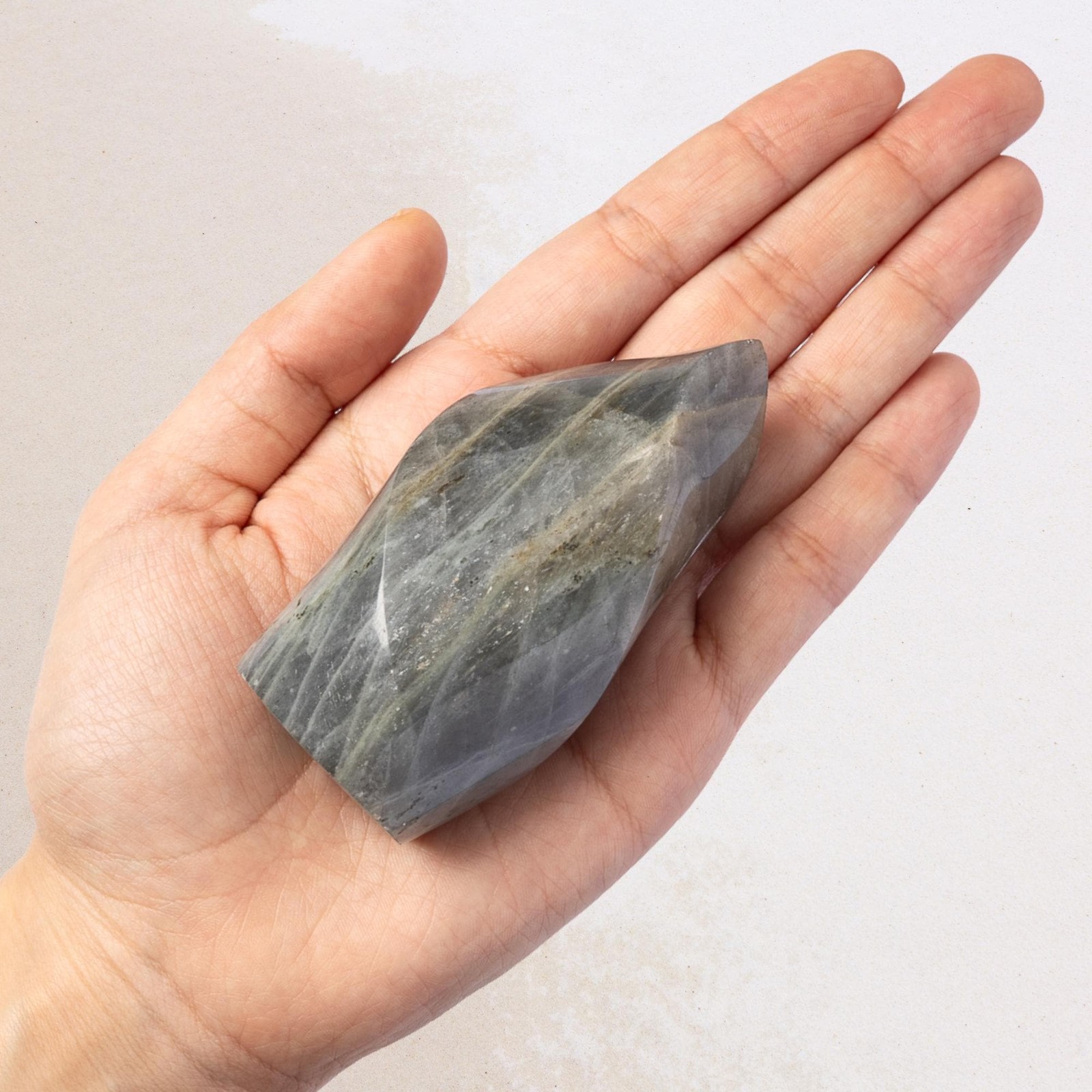 Labradorite Flame Natural Hand Carved Crystal Decorative Stone Home Decor Gift