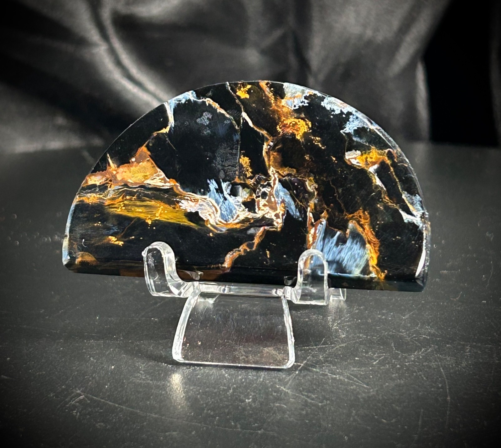 2.37″ Flashy Pietersite Slab With Acrylic Stand 1.1oz (31 grams)