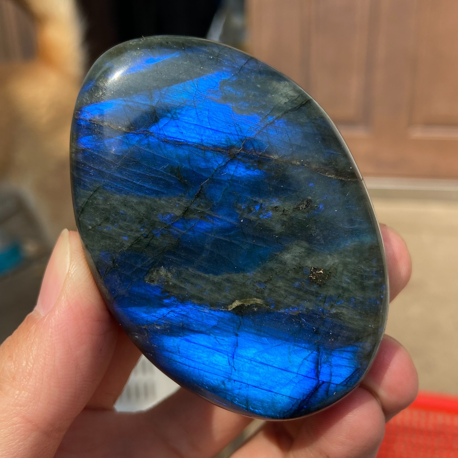 152G Natural Labradorite Gorgeous Feldspar Crystal freeform Specimen Healing