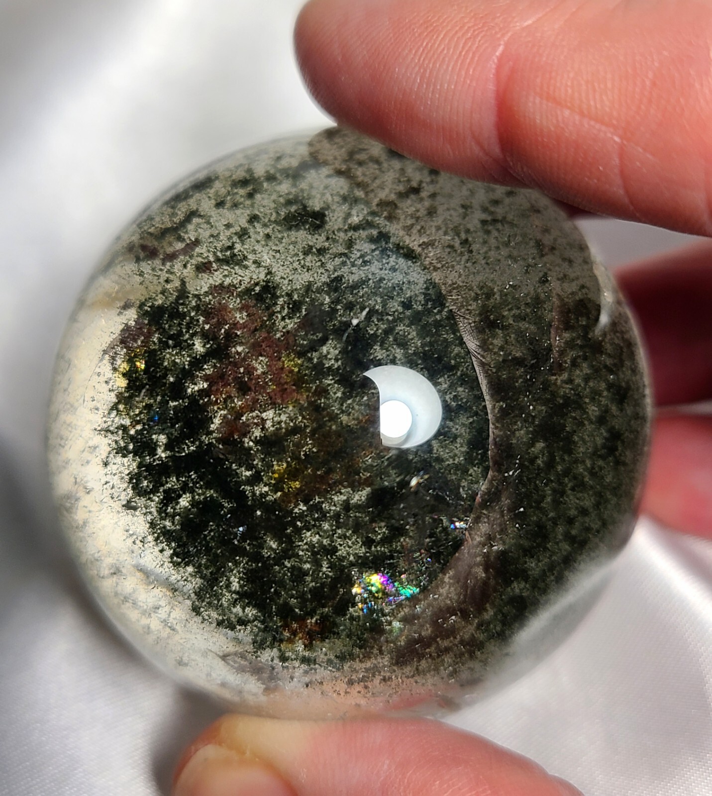 2″ 51mm 179g AA++ Stunning Garden Quartz Massive Rainbows Sphere Crystal Ball