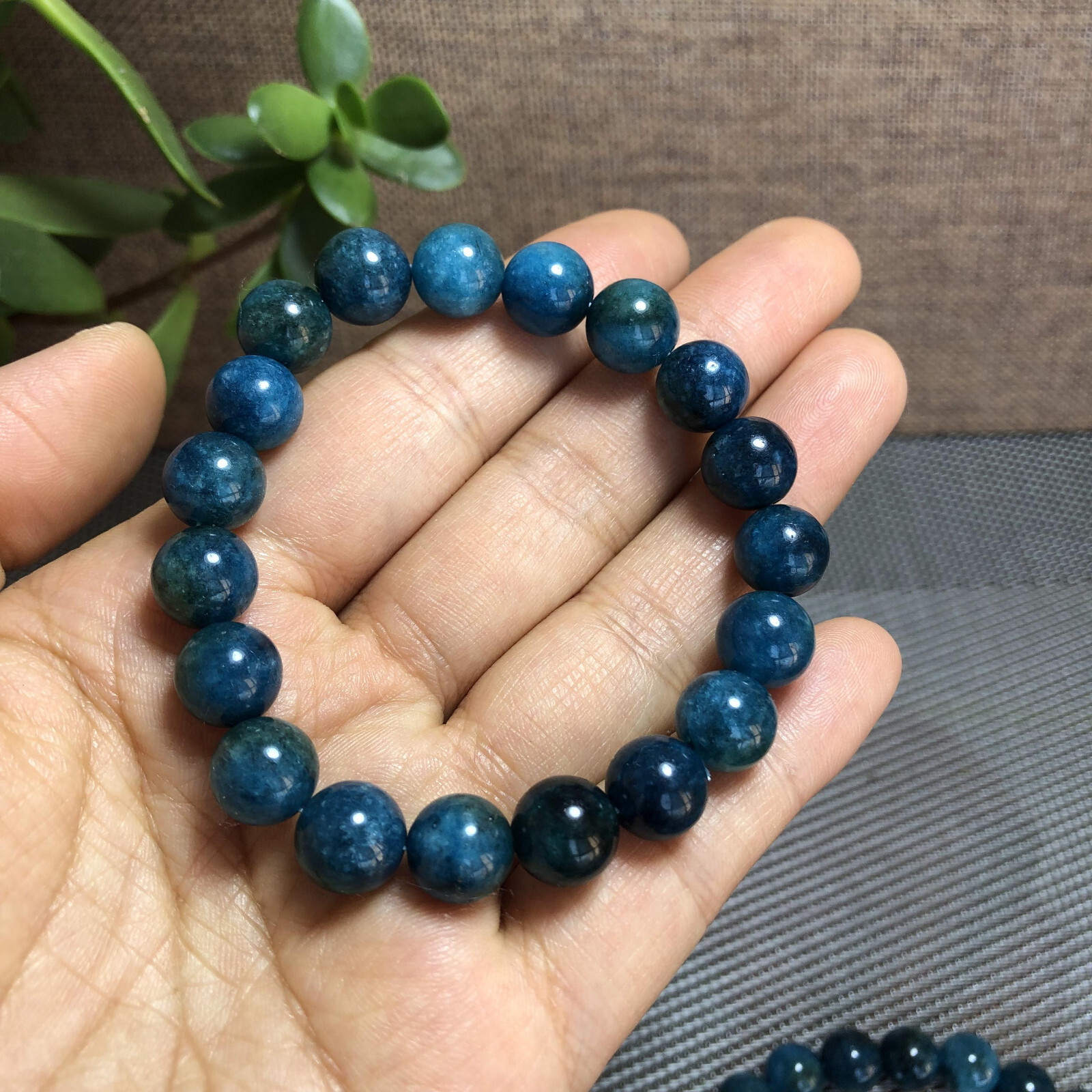 2pcs Natural Polished Apatite bracelets Crystal ball sphere Specimen 10mm A1280