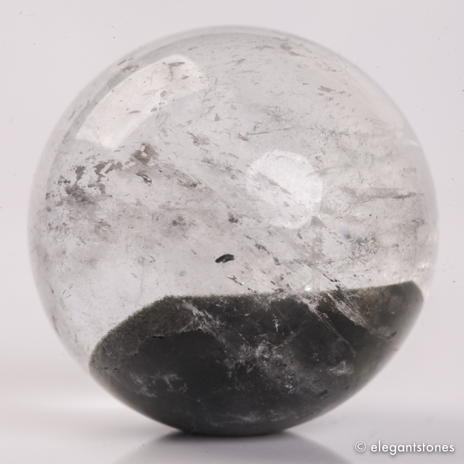 48g32mm Natural Garden/Phantom/Ghost/Lodolite Quartz Crystal Sphere Healing Ball