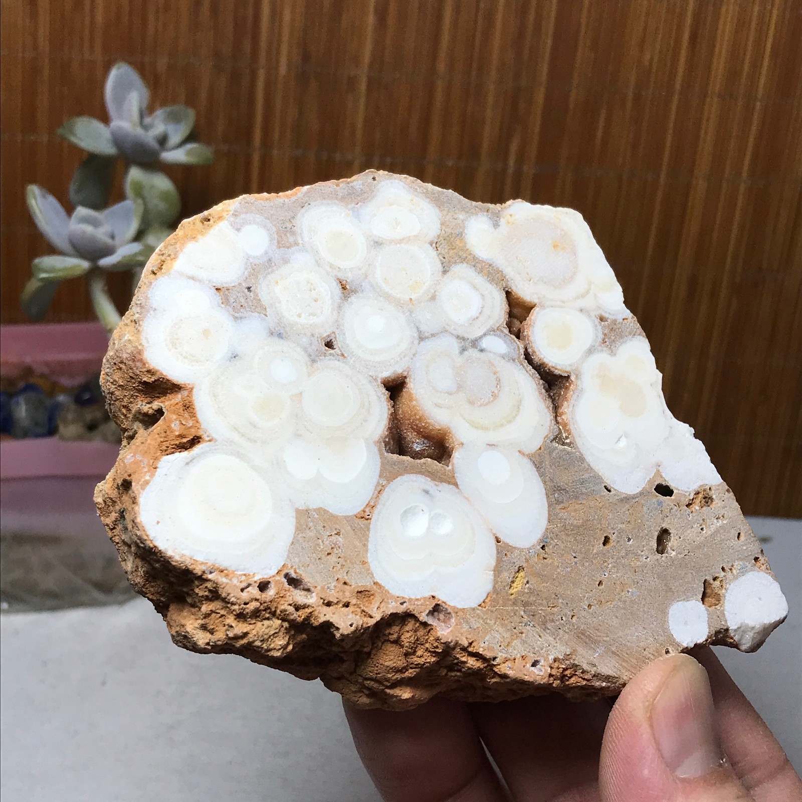 89-82-17mm Natural sakura slice Crystal gemstone Rough Specimen 233g A3301
