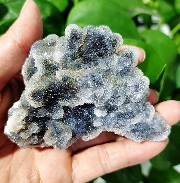 Vintage Natural Black Druzy Sphalerite Rough Mineral Crystal Cluster Stone Gift