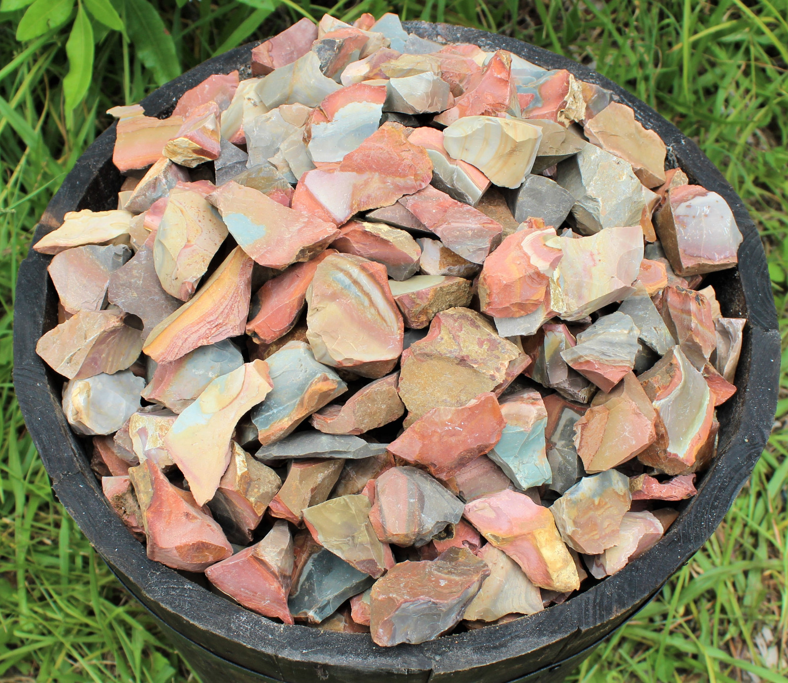 5 lb Bulk Lot Natural Rough Polychrome Jasper (Desert Jasper, Crystal Healing)