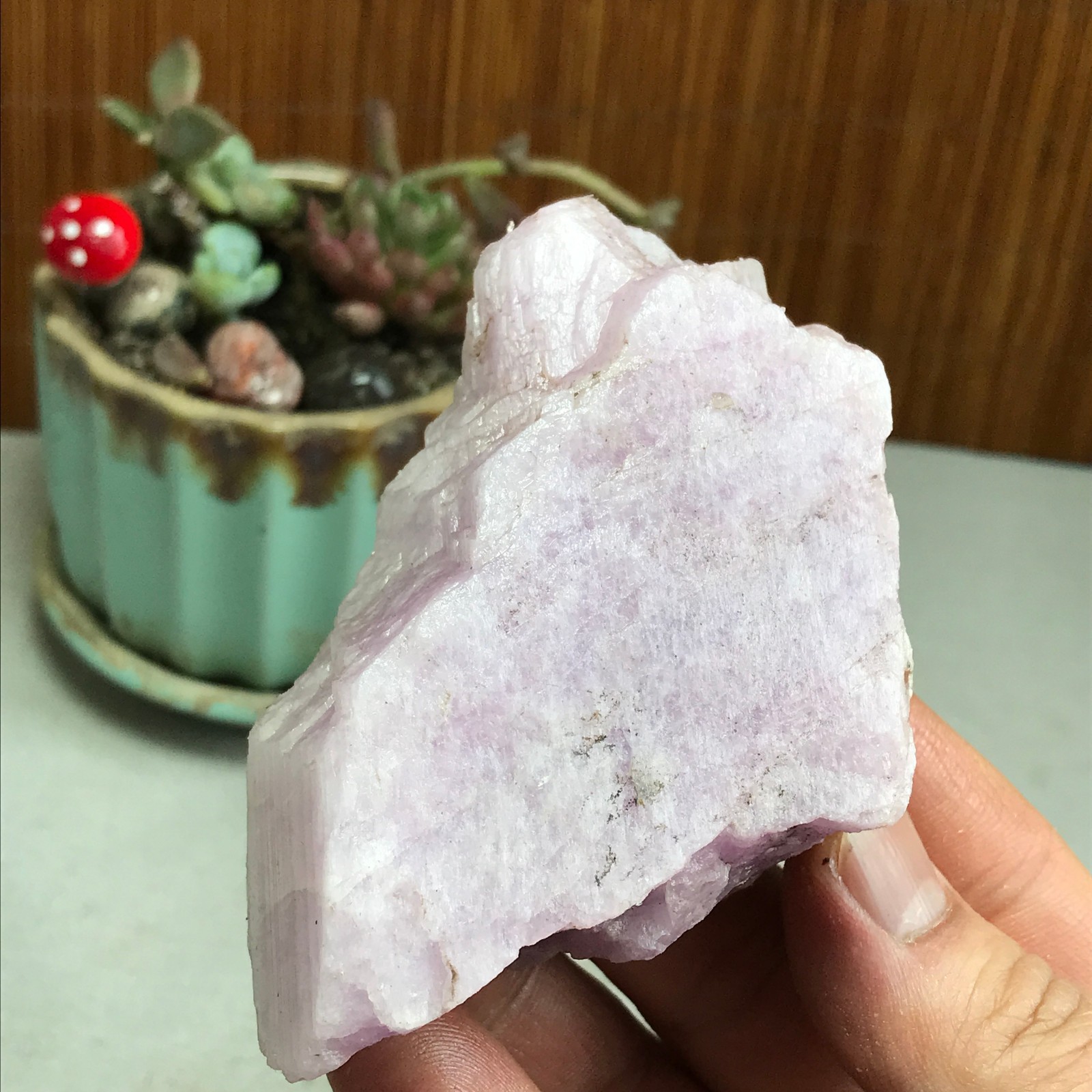 75-55-35mm NATURAL ROUGH KUNZITE PINK SPODUMENE CRYSTALS 250g A4609