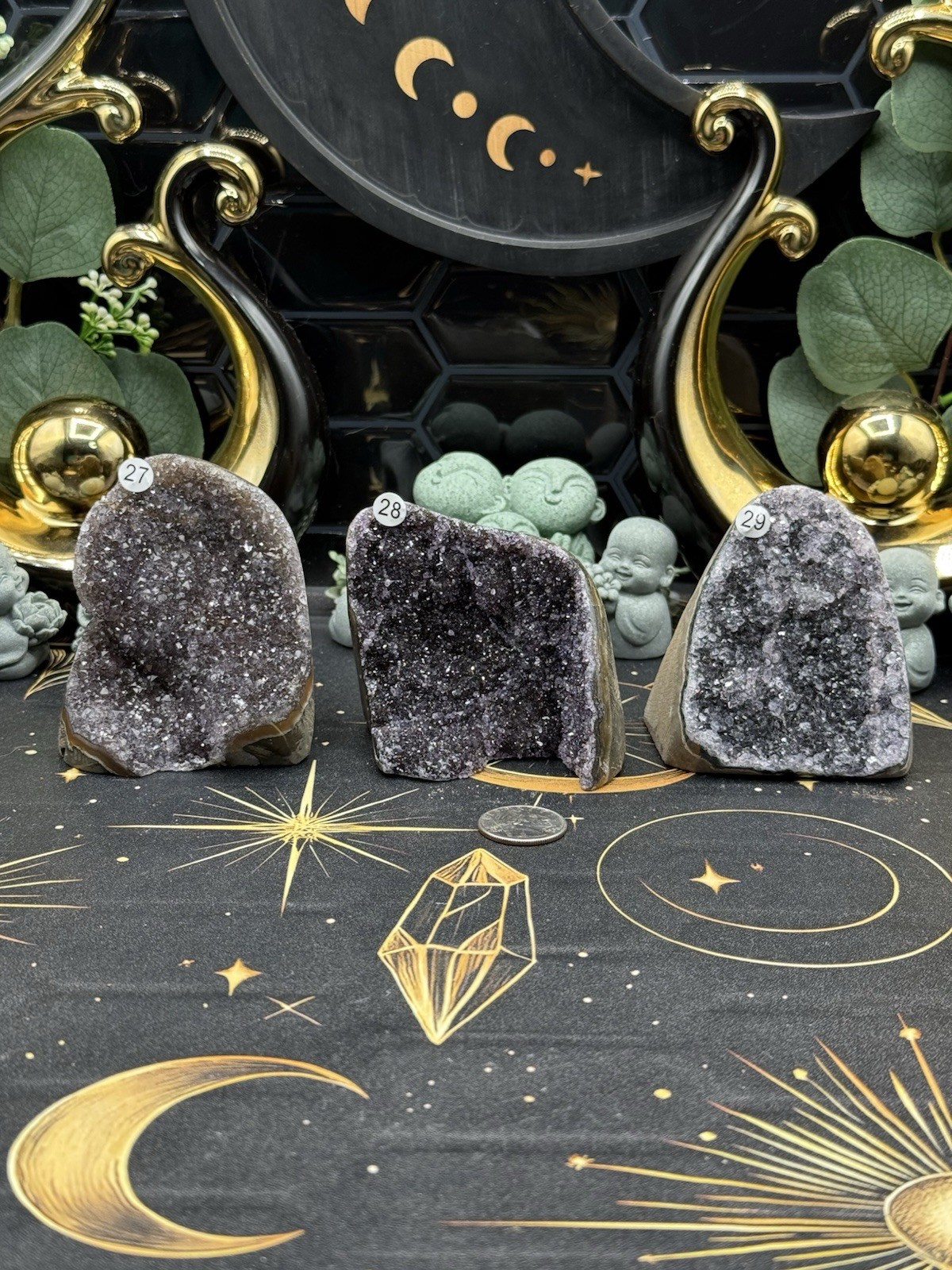 Natural Brazilian Amethyst Cut-Base Galaxy Sparkle on All Free shipping