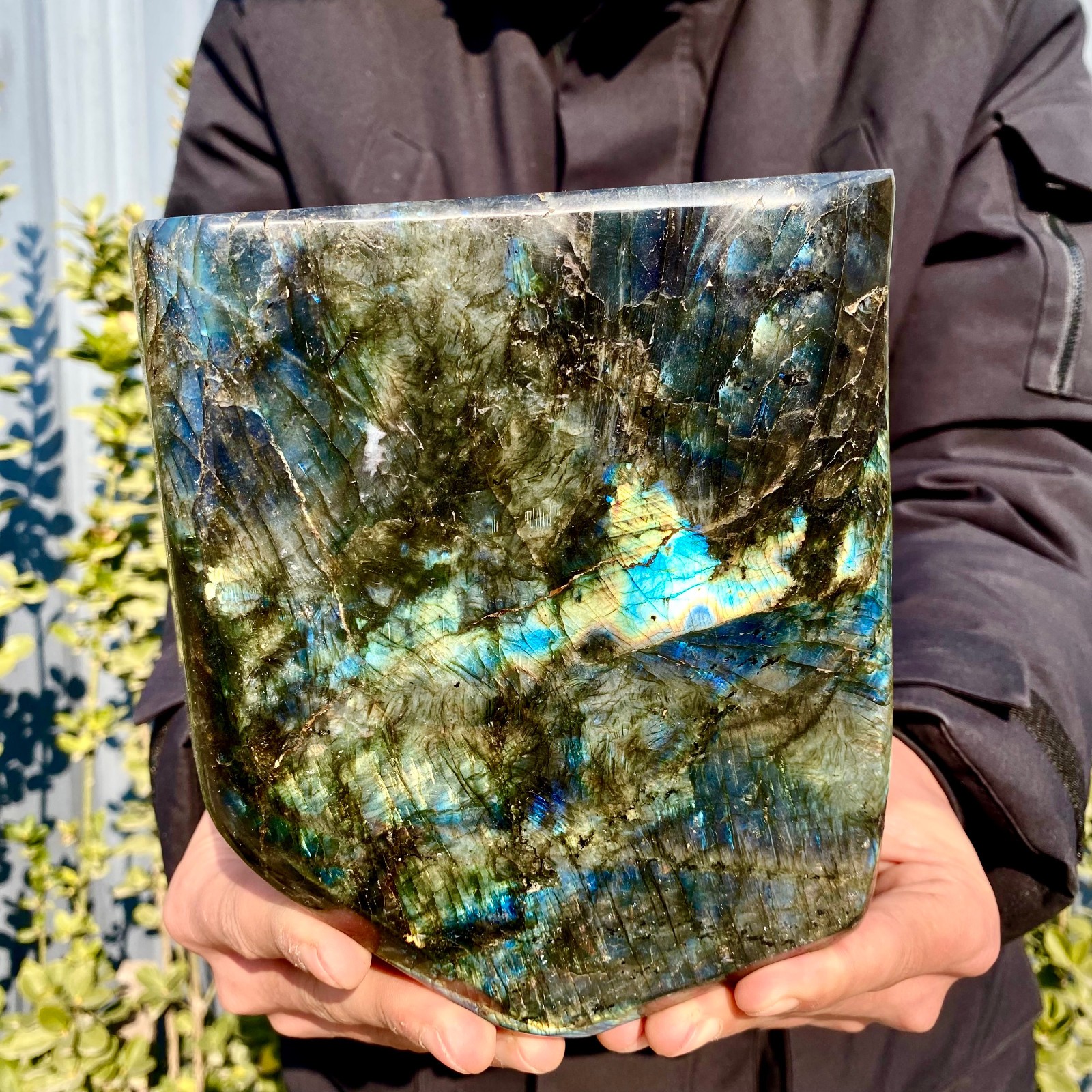 8.19LB Natural Gorgeous Labradorite Quartz Crystal Stone Specimen Healing