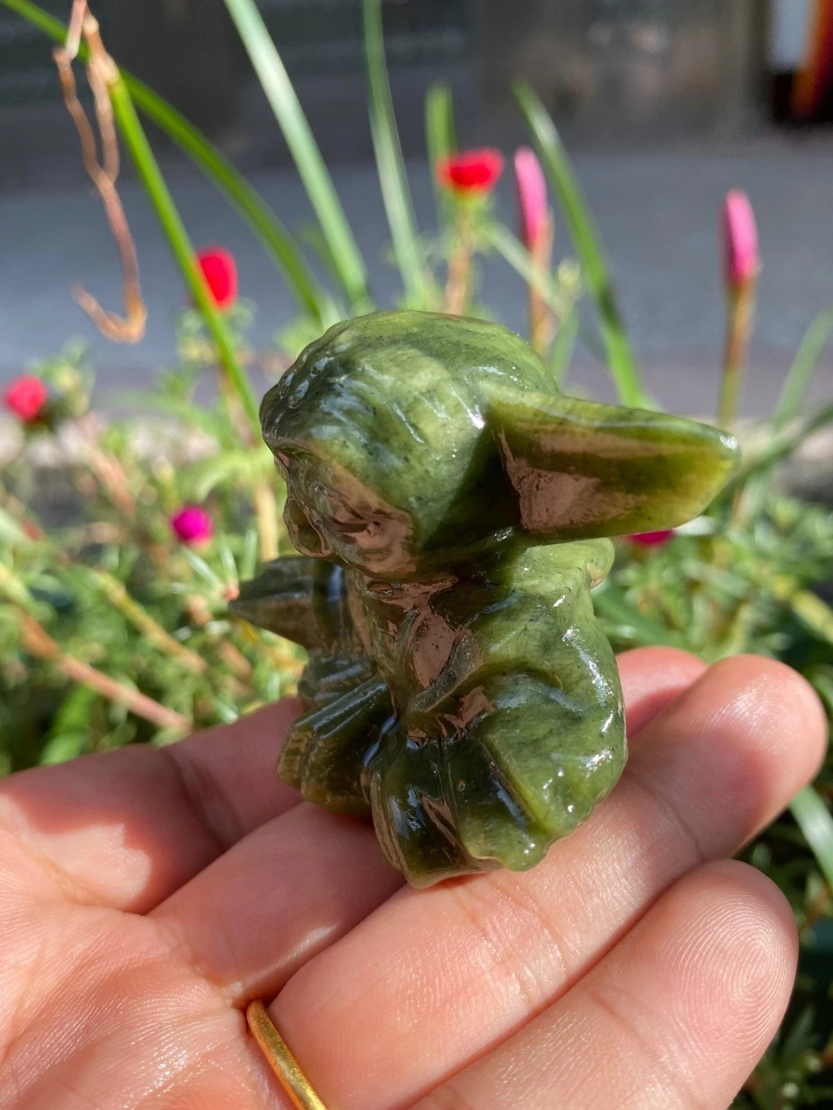 1pc Natural Xiuyan jade skull carved quartz crystal Reiki healing gift Decor