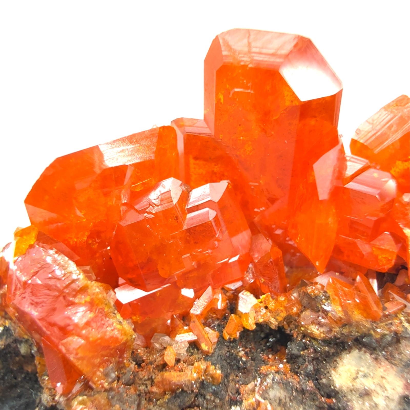 GEM WULFENITE CLUSTER ON MATRIX FROM RED CLOUD MINE, AZ, USA – MINIATURE, 22g