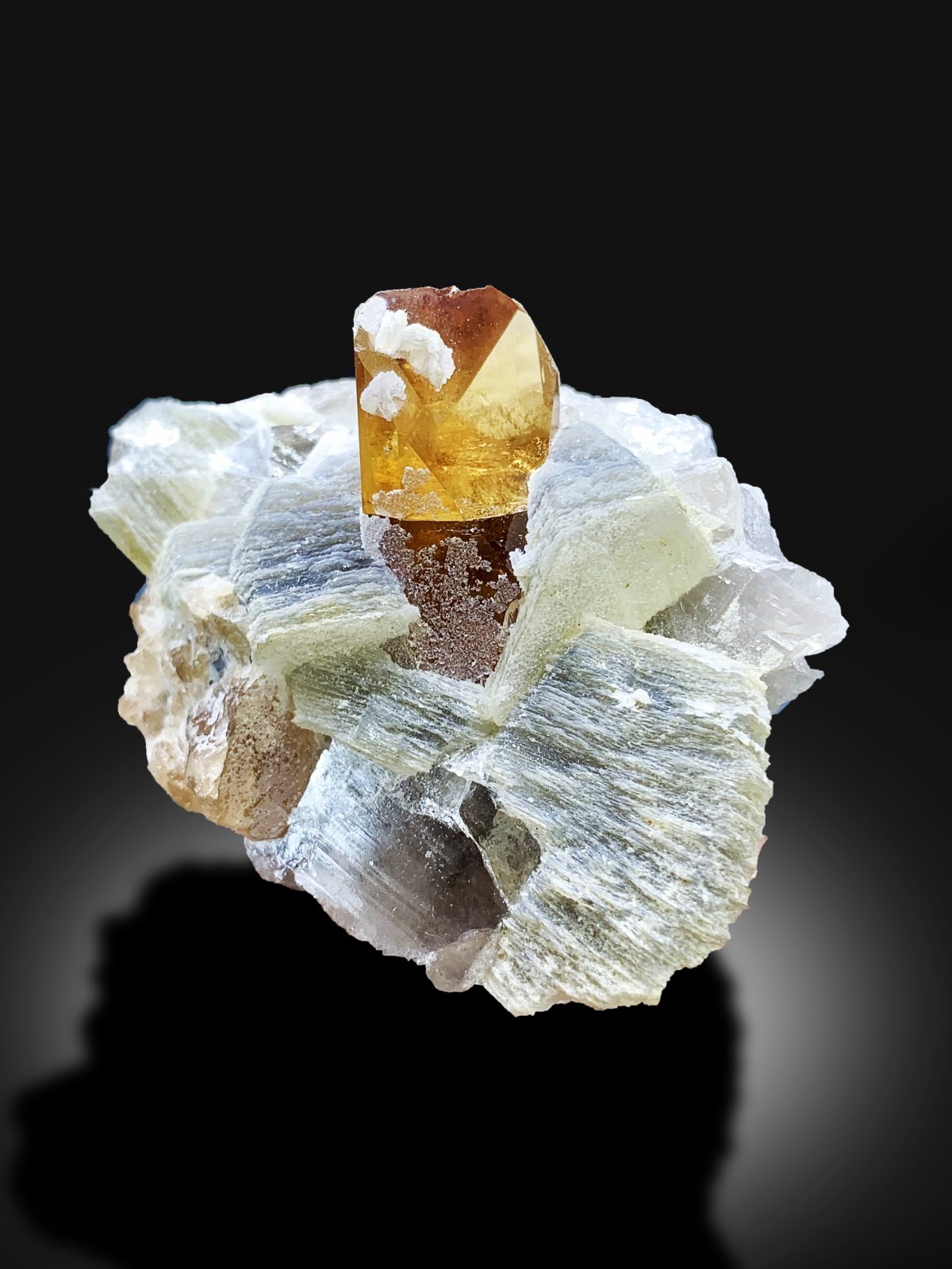 220 Gram Topaz Crystal With Mica Specimen Pakistan