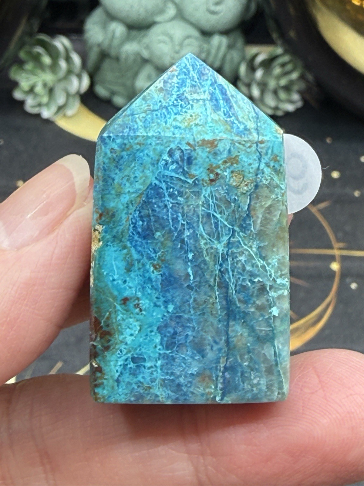 Natural Chrysocolla Small/mini Points Some hematite malachite Free shipping