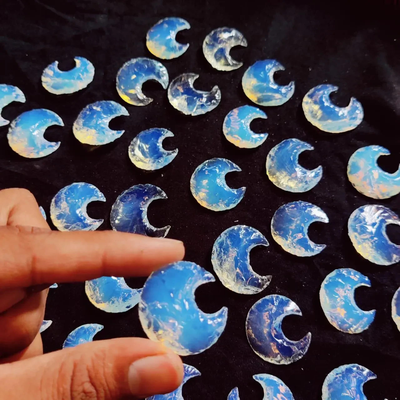 Bulk Wholesale Opalite Moon Carvings High Quality Moonstone for Healing & Decor