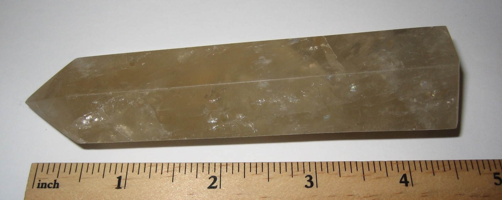 4.6″ x 1″-1.25″ POLISHED NATURAL CITRINE QUARTZ CRYSTAL STONE TOWER WAND 150g *1