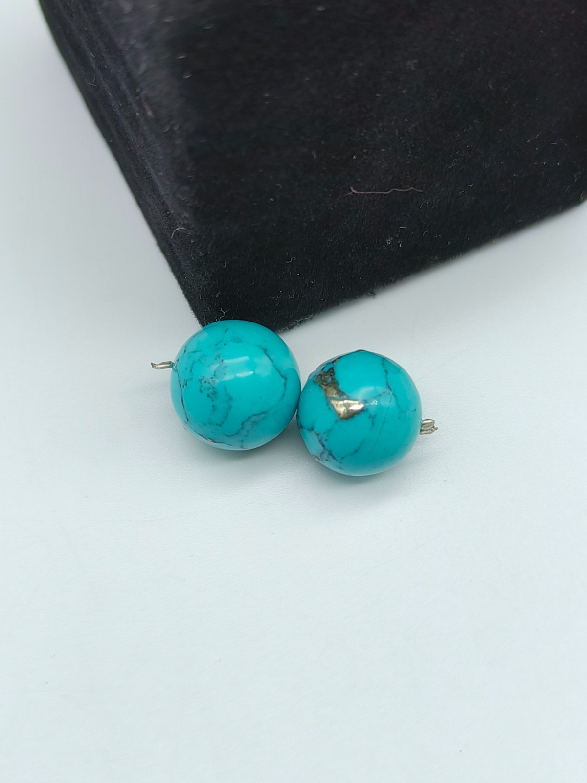 2 Pcs Natural Round Smooth Beads Natur