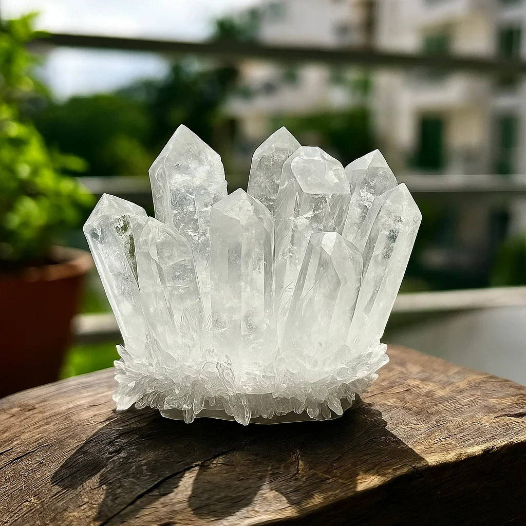 Natural Clear Quartz Cluster Healing Crystal Reiki Mineral Specimen Home Decor