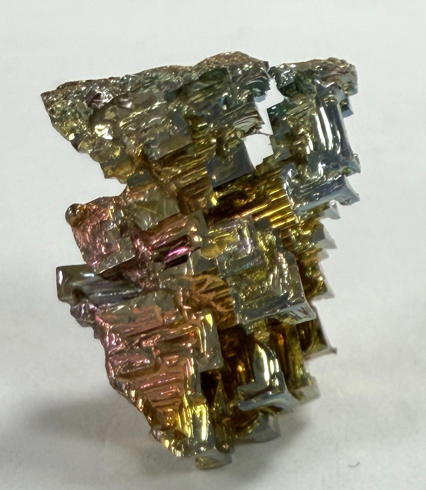 Rainbow Bismuth Crystal Self-Standing Step Cluster Grown in Germany 16.60g