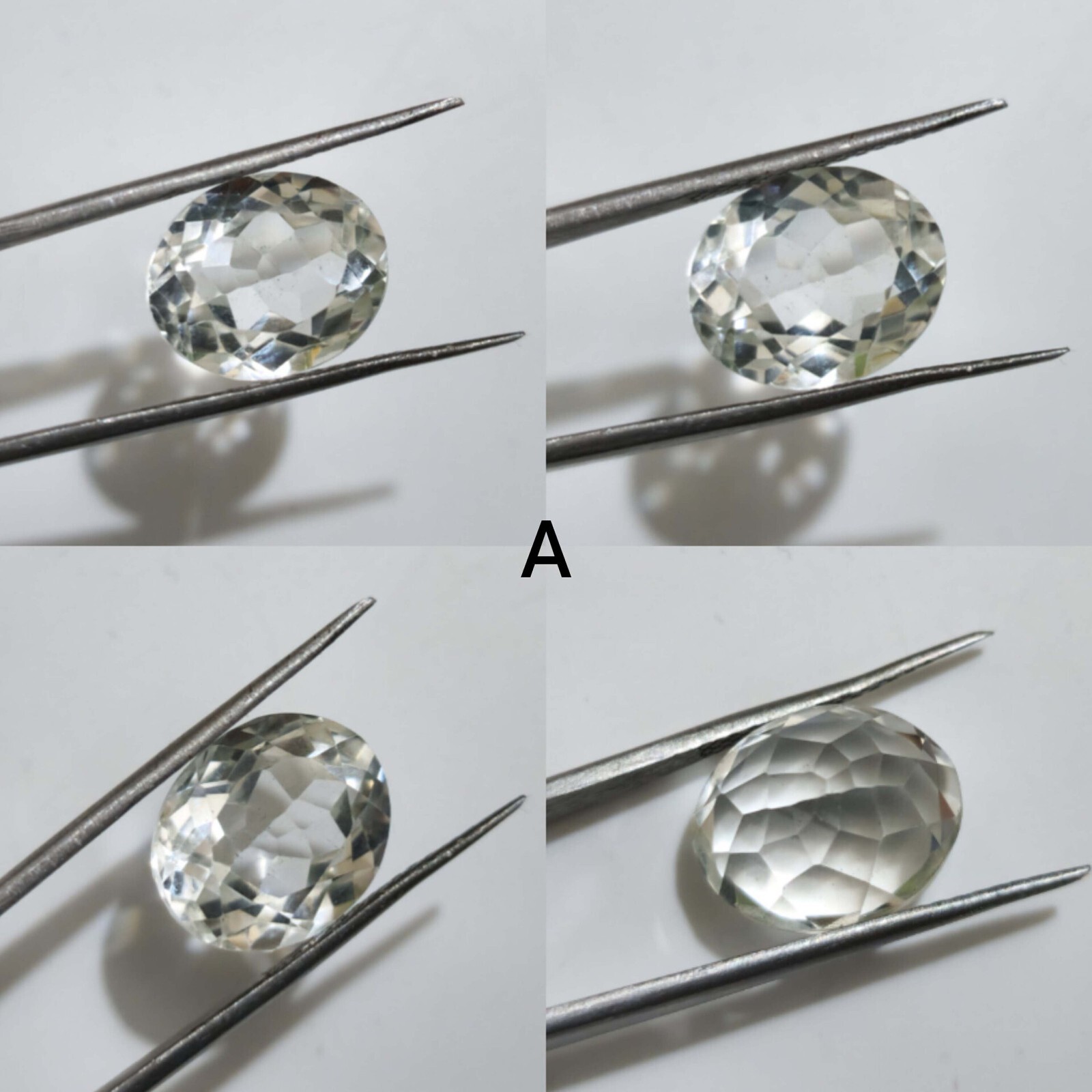 Unique White Clear Crystal Quartz Faceted Cut Loose Gemstone Jewelry For Making