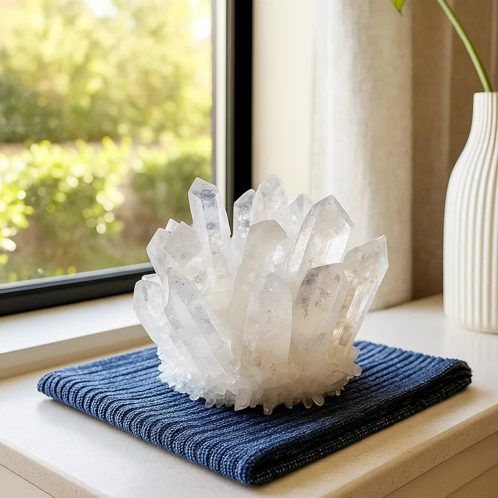 Natural Clear Quartz Cluster Healing Crystal Reiki Mineral Specimen Home Decor