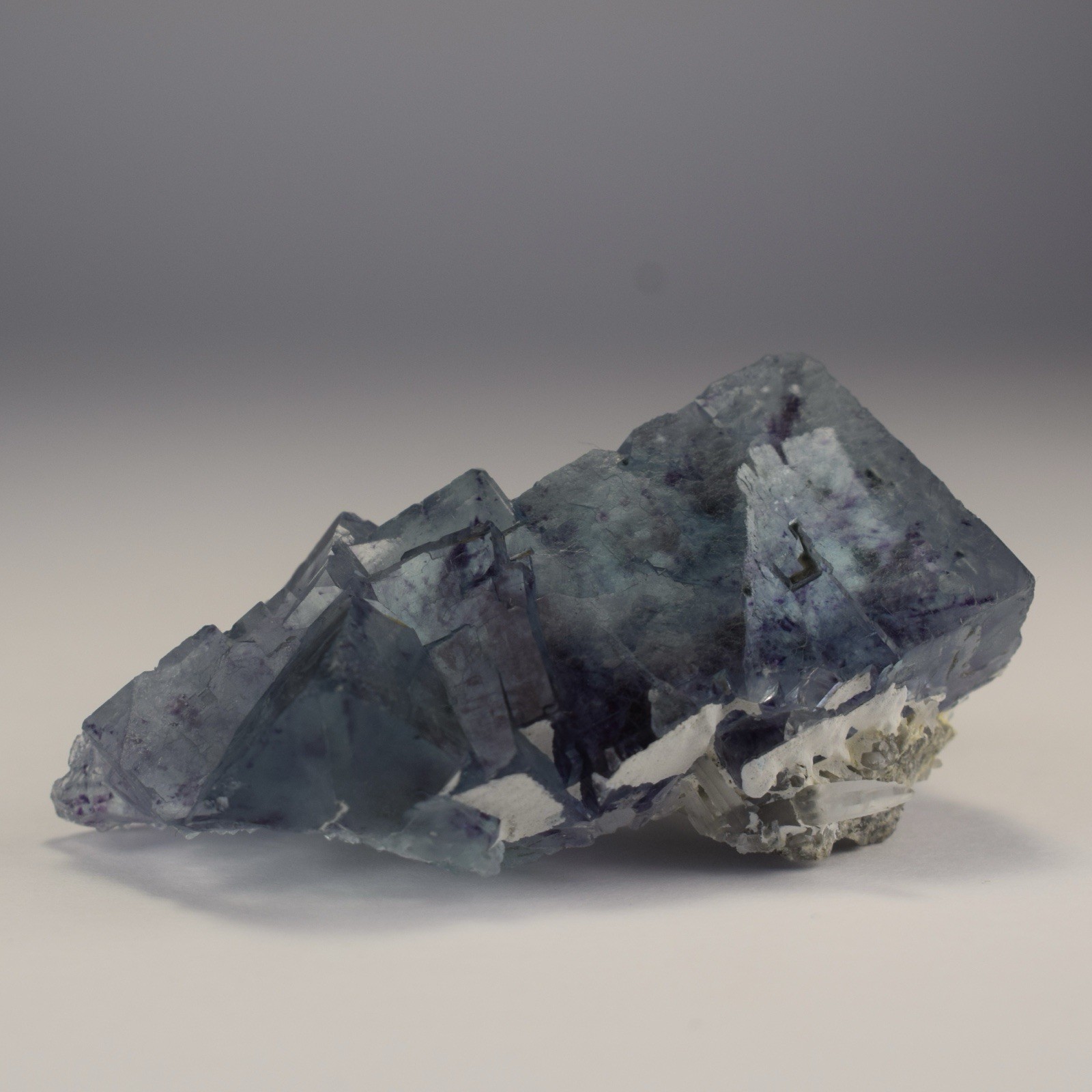 Blue Fluorite & Quartz Crystal Cluster, INNER MONGOLIA, CHINA