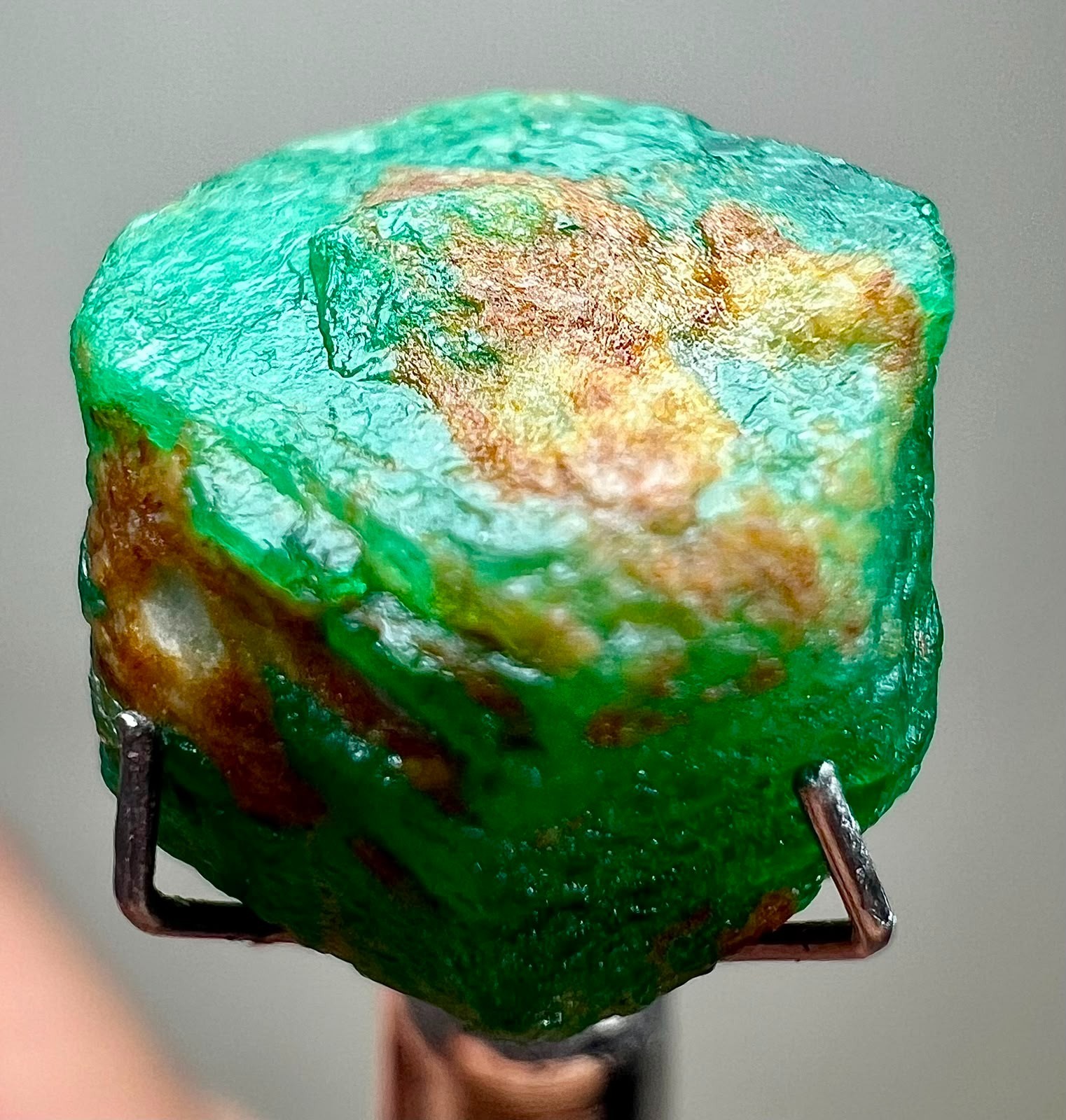 8 CT, Full Terminated Natural Top Green Emerald Huge Crystal From Swat Pakistan