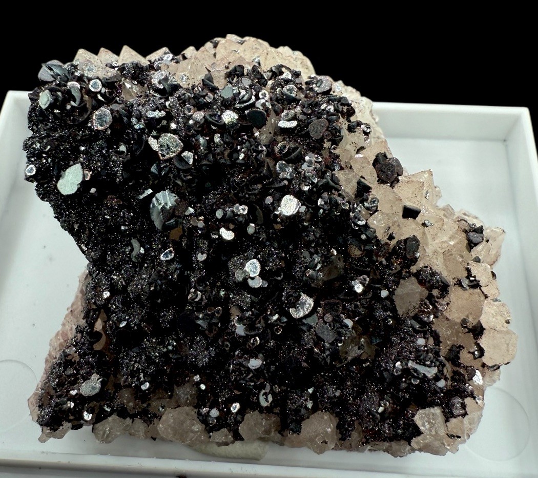 Hematite On Quartz Xls : Brezouard . Ste Marie Aux Mines , France 🇫🇷